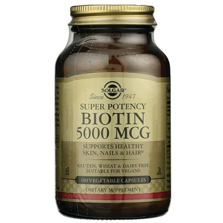 Solgar Biotin 5,000 mcg 100 Veg Caps