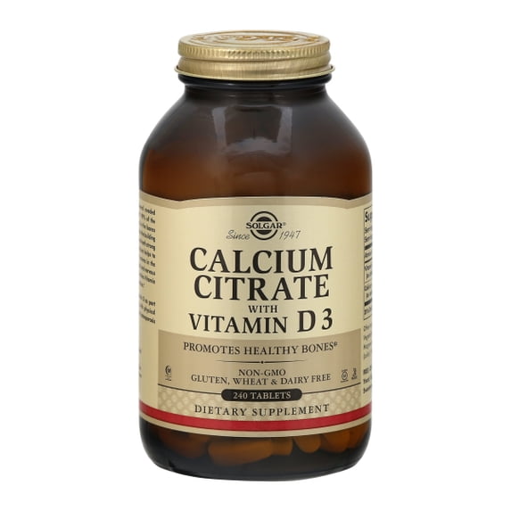 Solgar Calcium Citrate with Vitamin D Tablets - 240 Count