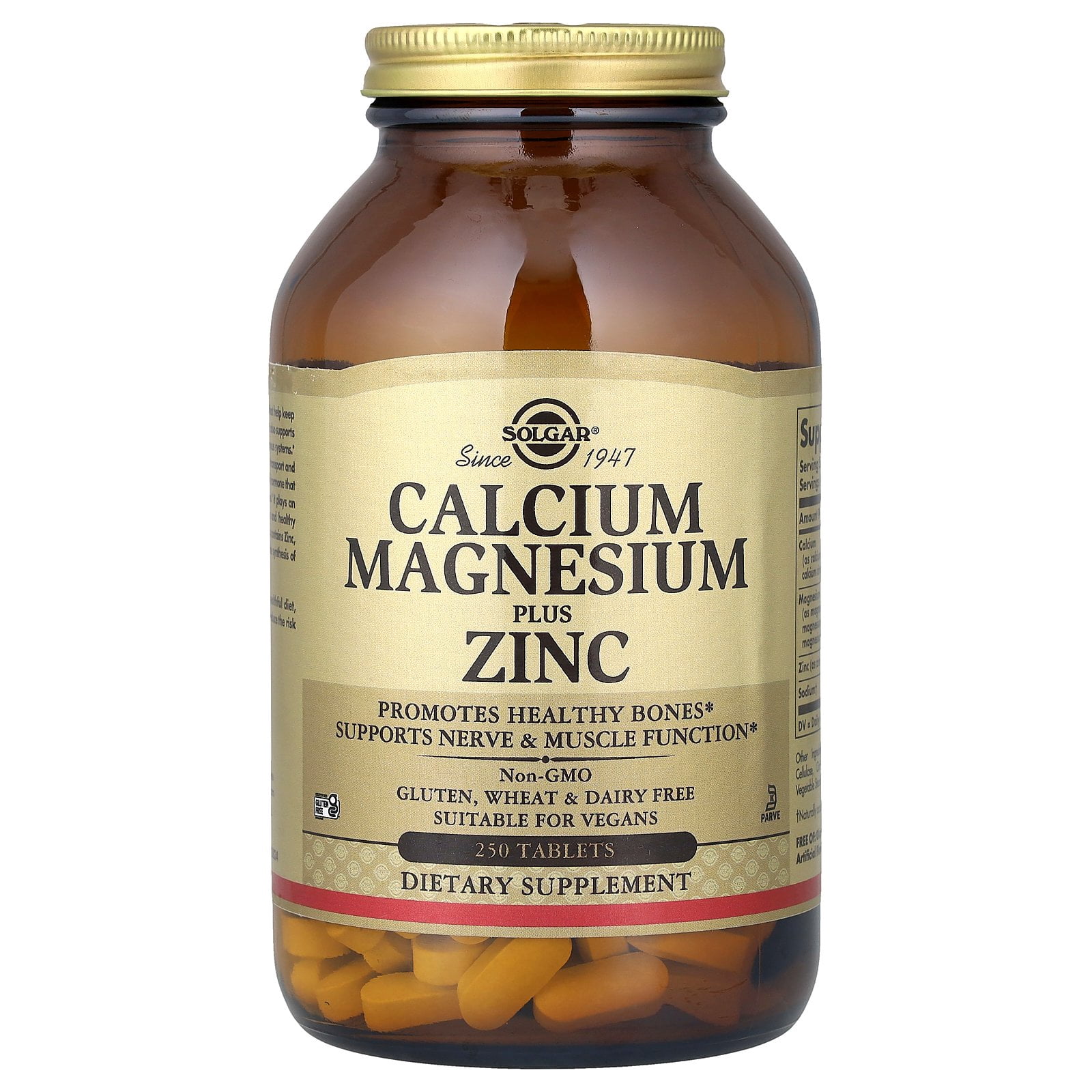 Solgar Calcium Magnesium Plus Zinc 250 Tabs