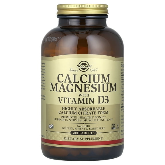 Solgar Calcium Magnesium with Vitamin D3 Tablets - 300 ct