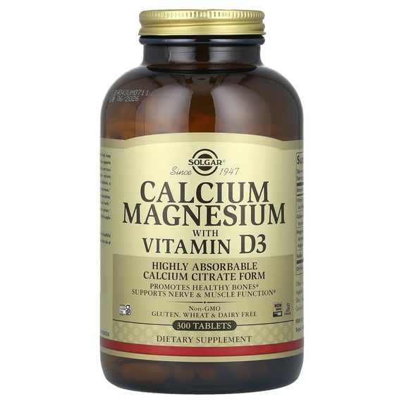 Solgar Calcium Magnesium with Vitamin D3 Tablets - 300 ct