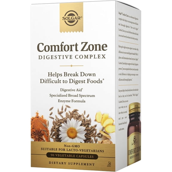 Solgar Comfort Zone Digestive Complex Vegetable Capsules - 90 ct