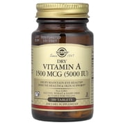 Solgar Dry Vitamin A 1500 mcg (5000 IU) Tablets - 100 ct
