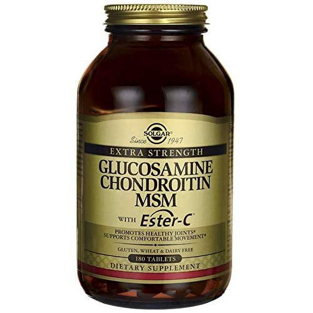 Solgar Extra Strength Glucosamine Chondroitin MSM with EsterC, 180