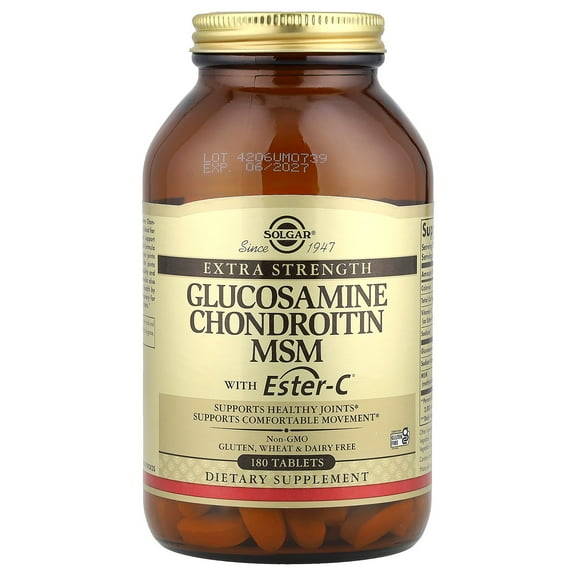 Solgar Glucosamine Chondroitin MSM with Ester-C, 180 Tablets