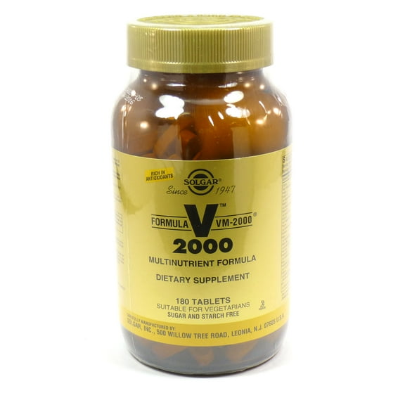 Solgar Formula VM-2000 Tablets (Multi-Nutrient System With Herbs) - 180 Count