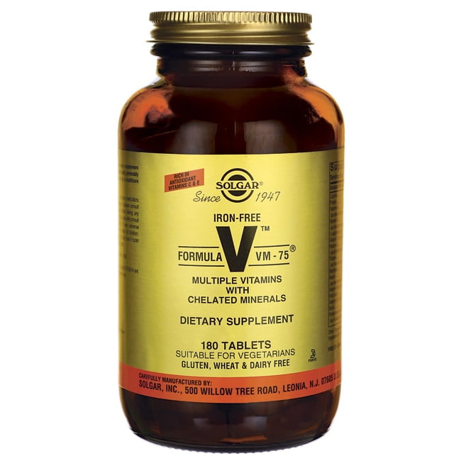 Solgar Formula VM-75 Iron-Free 180 Tablets - Walmart.com