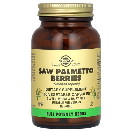 Solgar Full Potency Saw Palmetto Berry Extract Vegetable Capsules, 100 Ct