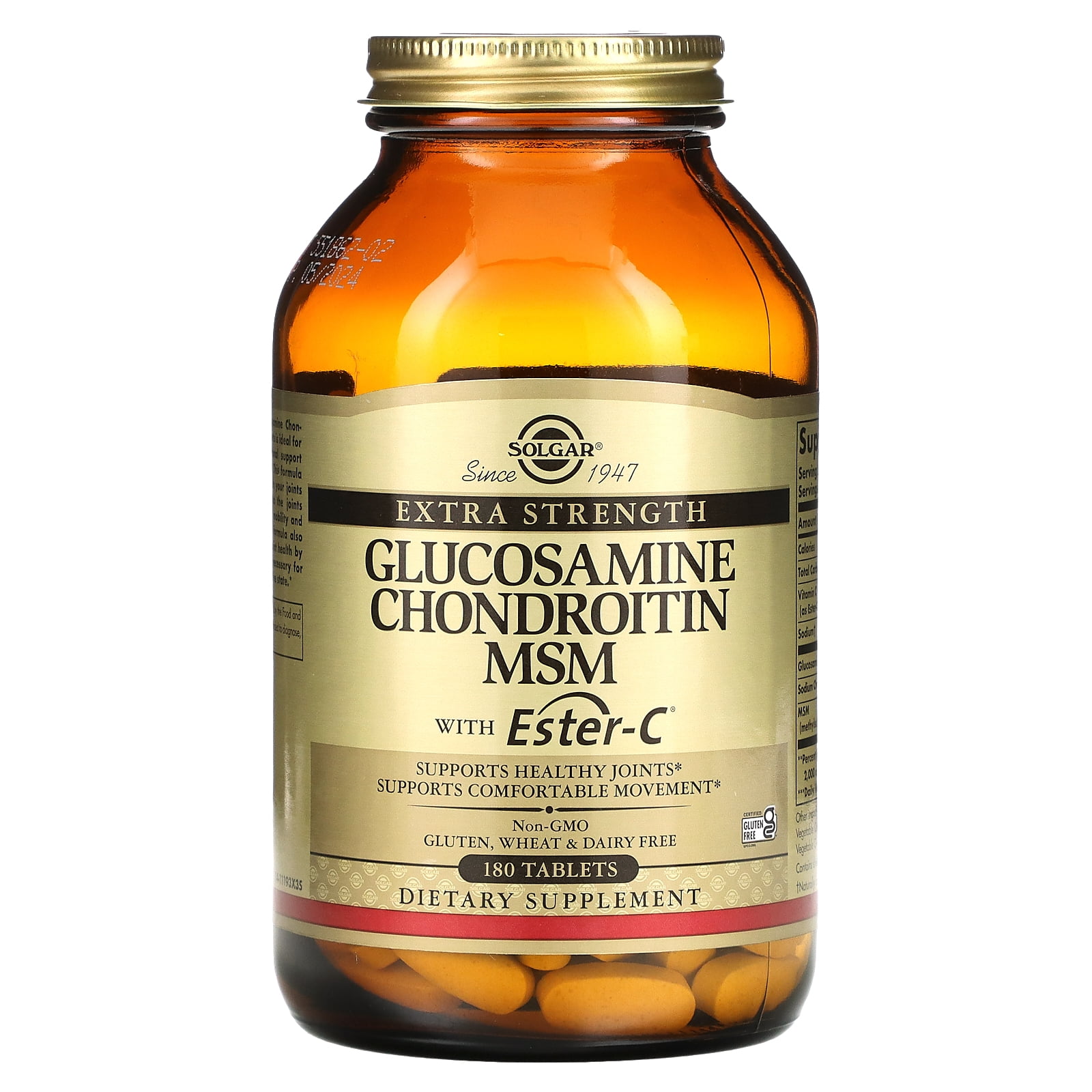 Solgar, Glucosamine Chondroitin MSM with EsterC, 180 Tablets