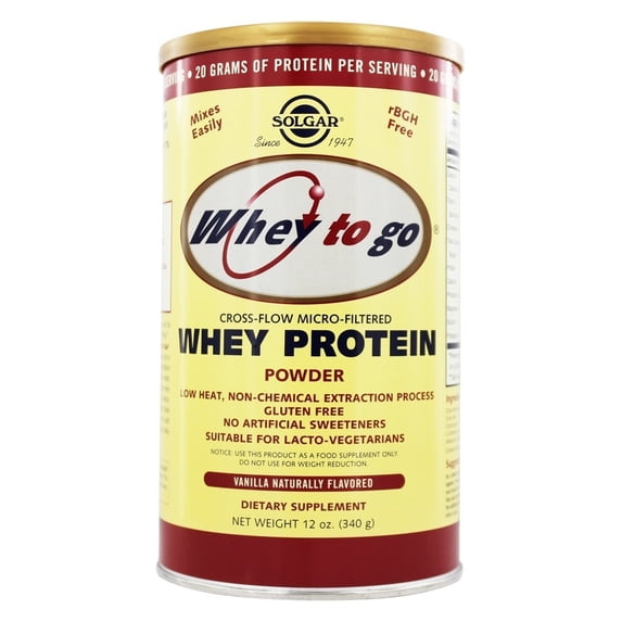 Solgar Supplements - Grass Fed Whey to Go Protein Powder, Vanilla ...