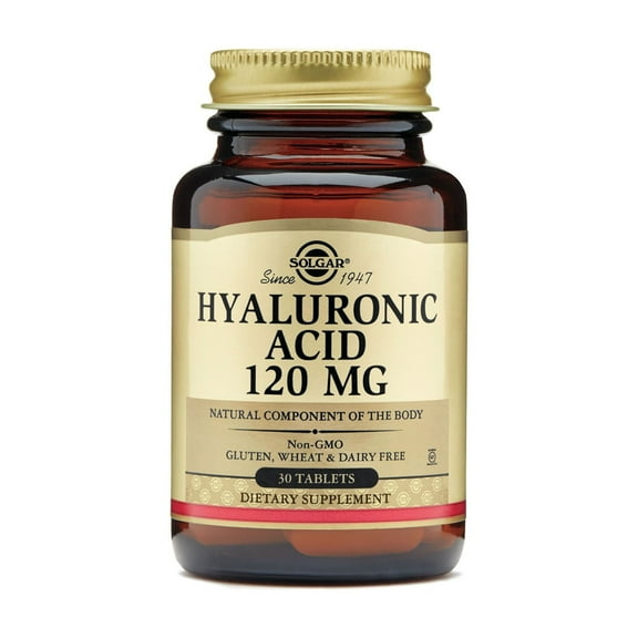 Solgar Collagen Hyaluronic Acid Complex, 30 Tablets - Hydrolyzed Collagen Type 2 - Helps with Fine Lines & Wrinkles - Boosts Skin Collagen & Elasticity - Non-GMO, Gluten & Dairy Free - 30 Servings