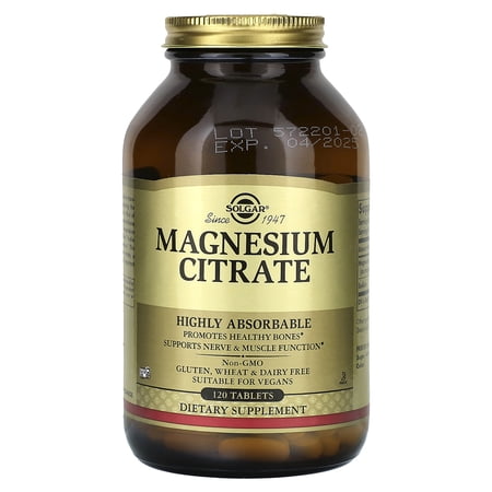 Solgar Magnesium Citrate, 120 Tablets