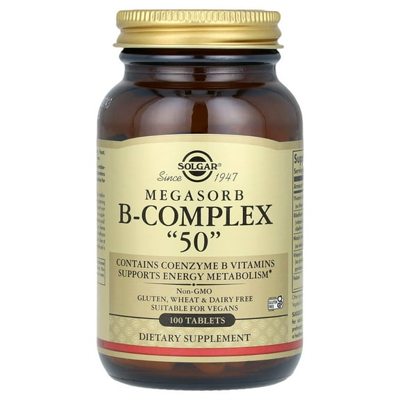 Solgar Megasorb B-Complex 50 100 Tablets