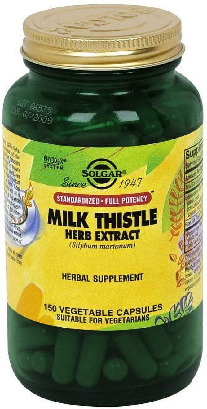 Solgar Milk Thistle Herb Extract 150 Vegetable Capsules