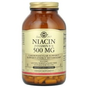 Solgar Niacin Vitamin B3 500 mg Vegetable Capsules, 250 Ct