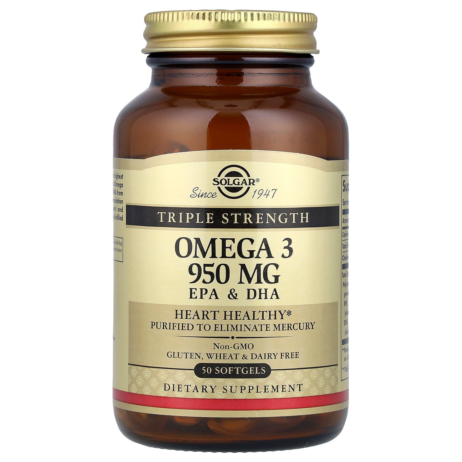 Solgar Omega-3 950mg EPA + DHA, 50ct
