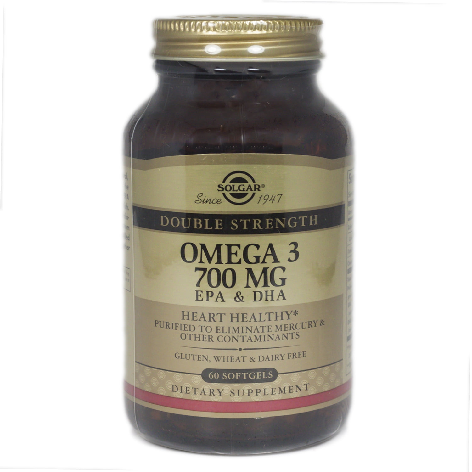  Solgar Double Strength Omega 3 700 mg - 60 cápsulas