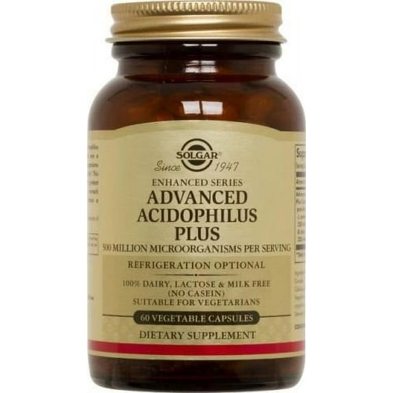 Solgar Probiotics Advanced Acidophilus Plus 500 million - 60 Vegetable Capsules