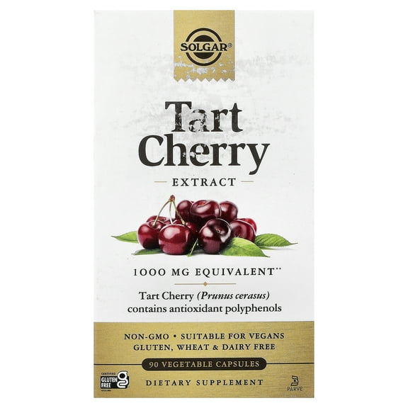 Solgar Tart Cherry Extract, 1,000 mg, 90 Vegetable Capsules
