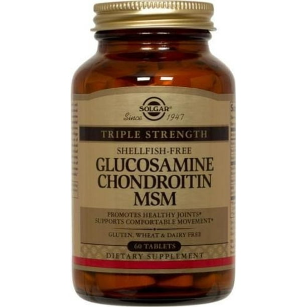 Solgar Triple Strength Glucosamine Chondroitin MSM Tablets, 60 Ct