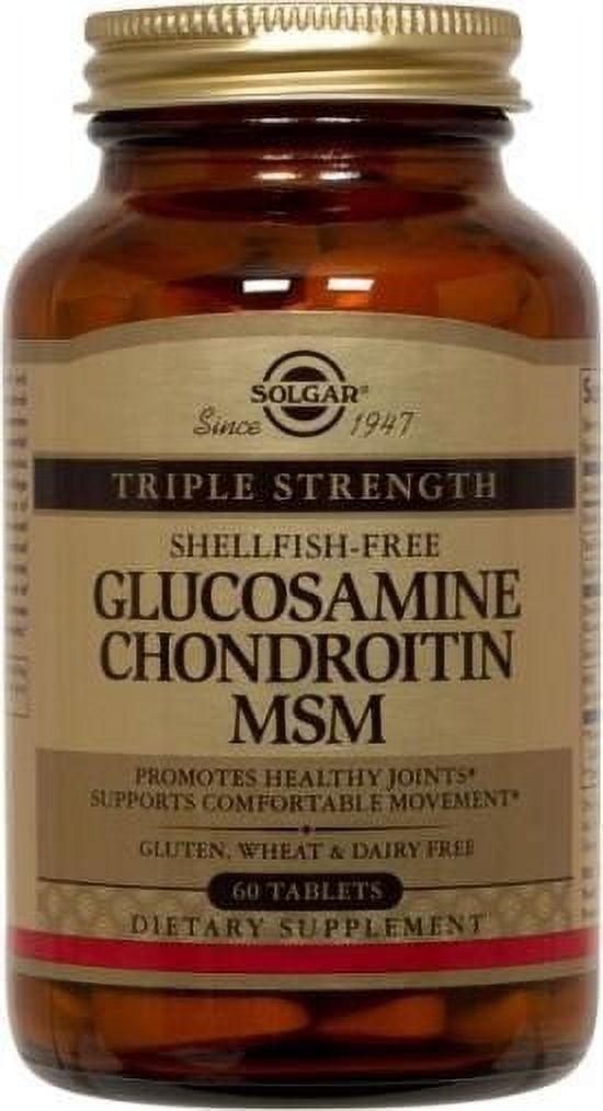 Solgar Triple Strength Glucosamine Chondroitin MSM Tablets, 60 Ct