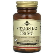 Solgar Vitamin B2 100 mg Vegetable Capsules, 100 Ct