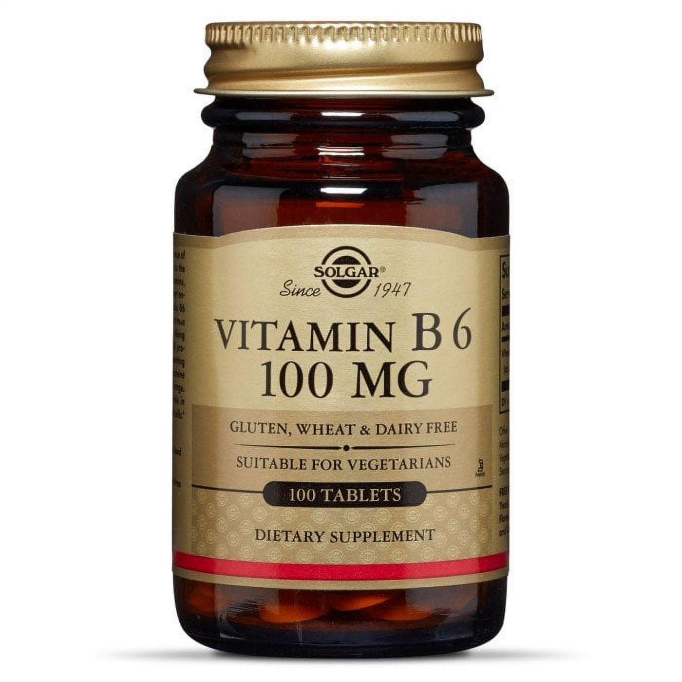 Solgar Vitamin B6 100 mg 100 Tablets - Walmart.com