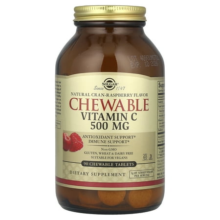 Solgar Vitamin C 500 mg Chewable Tablets - Cran Raspberry Flavor 1 ea