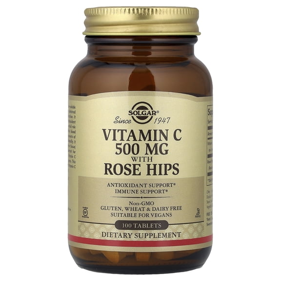 Solgar Vitamin C with Rose Hips, 100 Tablets
