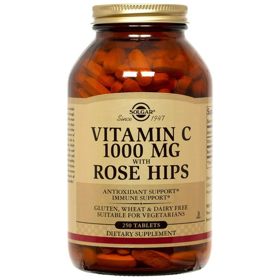 Solgar Vitamin C with Rose Hips 1000 mg - 250 Tablets