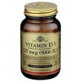 thumbnail image 1 of Solgar Vitamin D3 Cholecalciferol 5000IU 120 Capsules, 1 of 9