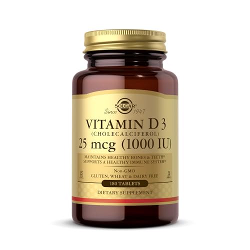 Solgar Vitamin D3 (Cholecalciferol) 25 mcg (1000 IU) Helps Maintain