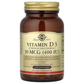 Solgar Vitamin D Softgels 400 IU (Cholecalciferol)  - 100 Count