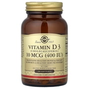 Solgar Vitamin D Softgels 400 IU Cholecalciferol - 100 Count