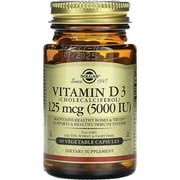 Solgar Vitamin D3 5000 IU - 60 Vegetable Capsules