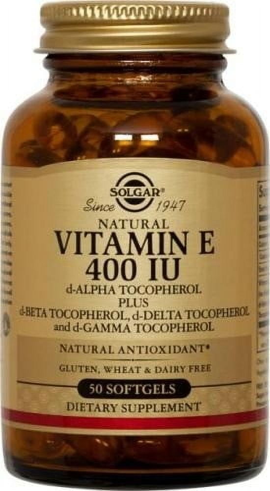 Solgar Vitamin E 268 MG (400 IU) Mixed Softgels (d-Alpha Tocopherol & Mixed Tocopherols) 1 ea