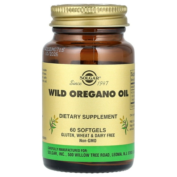 Solgar Wild Oregano Oil, 60 Softgels (175 mg per Softgel)