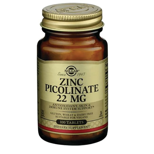 Solgar Zinc Picolinate 22 mg Tablets 1 ea
