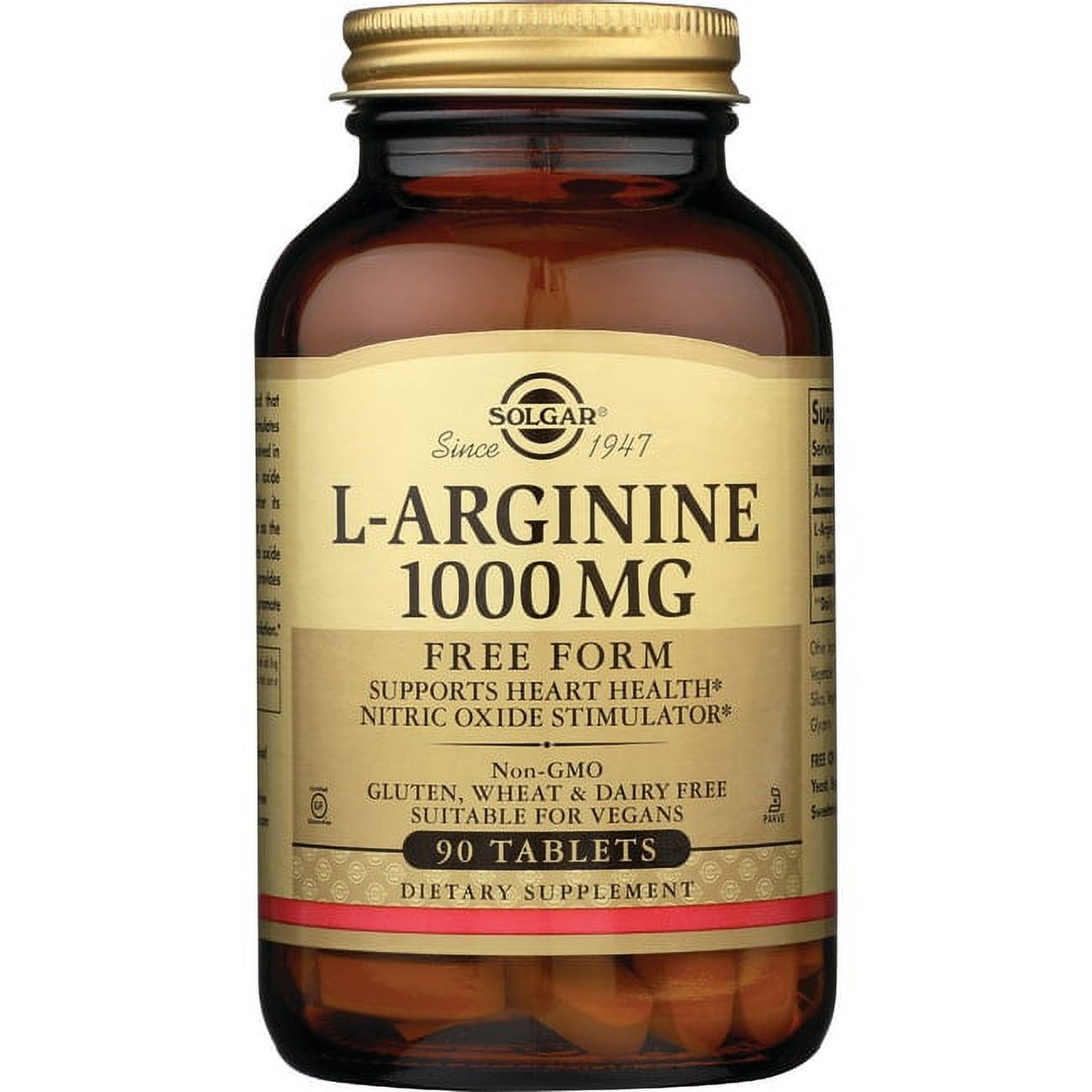 Solgar l-arginine 1000 mg tablets, 90 ct - image 1 of 2