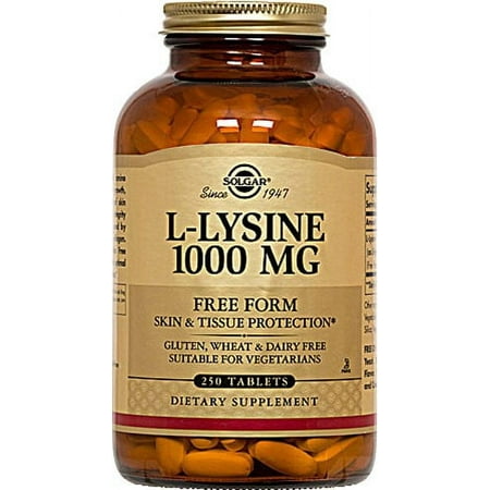 Solgar l-lysine tablets, 1000 mg, 250 ct