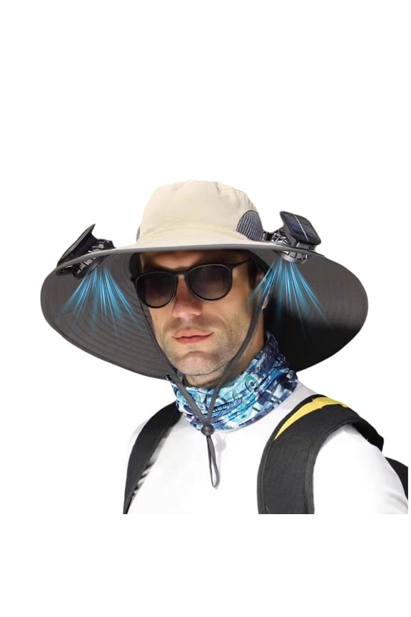 Solhalo FanHat SolarPowered Cooling Hat,Features a dual-power cooling system, adjustable and detachable fan, sun and wind protection, durability and breathability, suitable for summer hiking