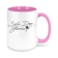 thumbnail image 1 of Soli Deo Gloria, Christian Mugs, Jesus Coffee Cup, Christian Gift, Religious Mug, Christian Decor, Glory To God Alone, Godly Mugs, Cups, PINK, 1 of 1