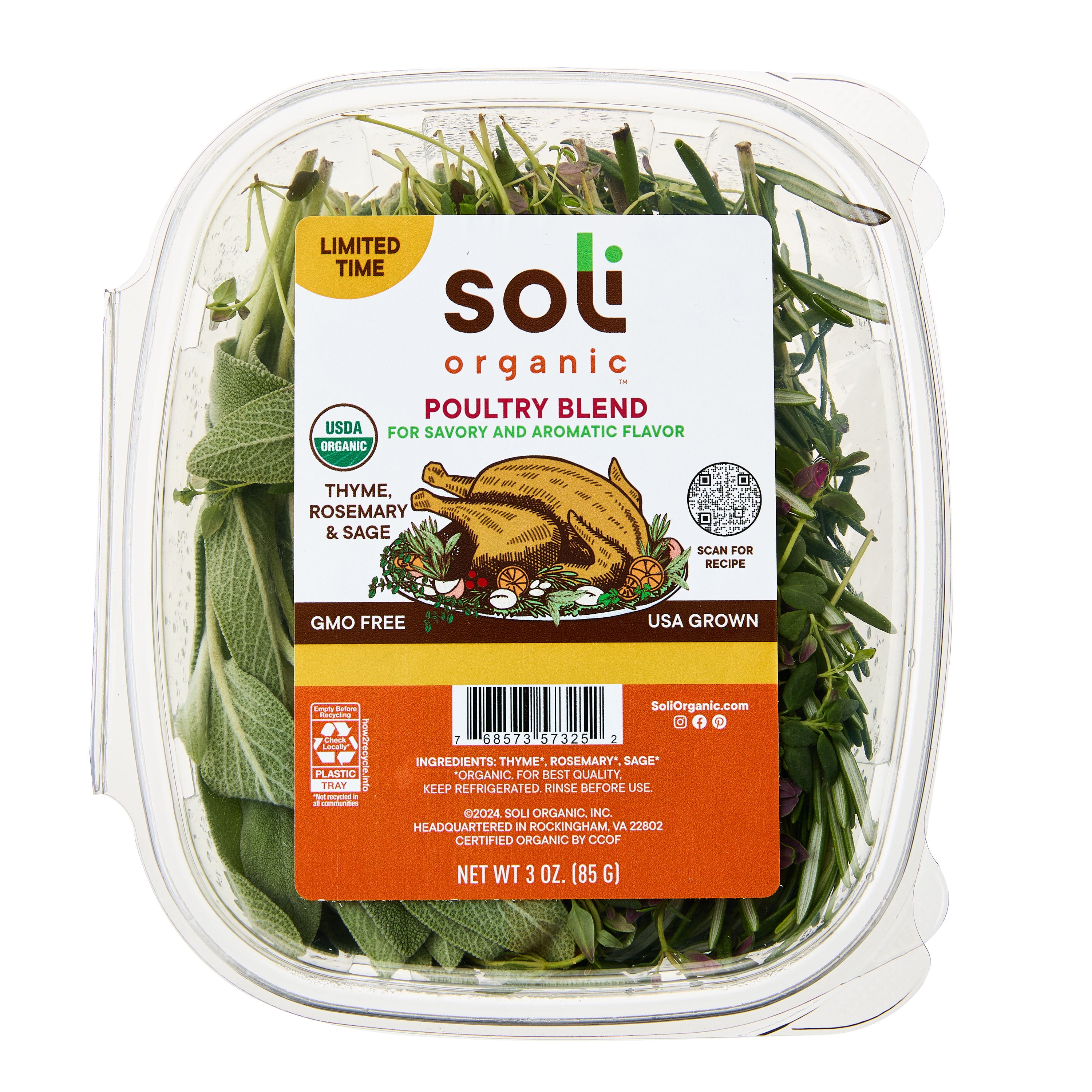 SoliOrganic Fresh Herb-Tastic Poultry Blend 3oz