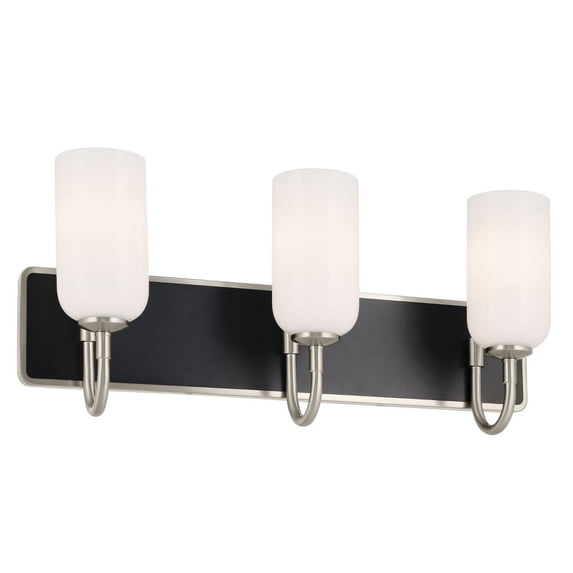 Solia 3-Light Bathroom Vanity Light in Brushed Nickel