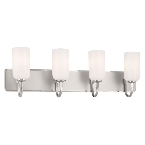 Solia 4-Light Bathroom Vanity Light in Polished Nickel