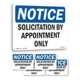 thumbnail image 1 of Solicitation By Appointment Only OSHA Notice Rigid Plastic Sign 18 Inch x 12 Inch - 5 Pack, 1 of 8