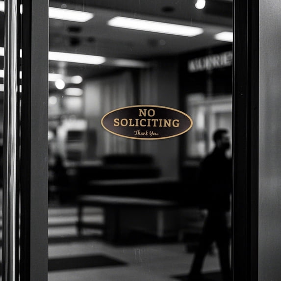 No Soliciting Sign - Durable Outdoor Sign for Home or Business, Fade-Resistant & Waterproof, Easy Mounting for Door, Yard, or Window - Clear "No Salespeople" Sign to Stop Unwanted Visitors