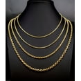thumbnail image 1 of Solid 10K Real Gold Rolo Chain, 10k Diamond Cut Round Rolo Chain, 10k Rolo Necklace, 10k Chunky Round Box Chain, Women and Men Chain (Width:2.9mm; Necklace length:16;), 1 of 8