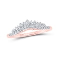 thumbnail image 1 of Solid 10K Rose Gold Real Natural Diamond Womens Enhancer Wedding Band 1/5 Carat - Size - 8 ( .20 Cttw ), 1 of 2