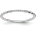 thumbnail image 1 of Solid 10K White Gold 1.4mm Twisted Wire Pattern Stackable Band Size 4 - Ring Size 4.0, 1 of 8